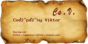 Csépány Viktor névjegykártya